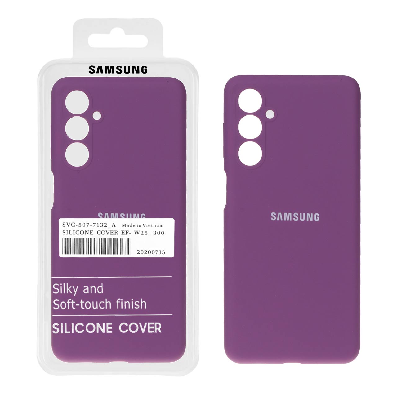 قاب سیلیکونی پاک کنی اورجینال درجه یک Samsung Galaxy M54 / F54 - ارغوانی (پک دار)